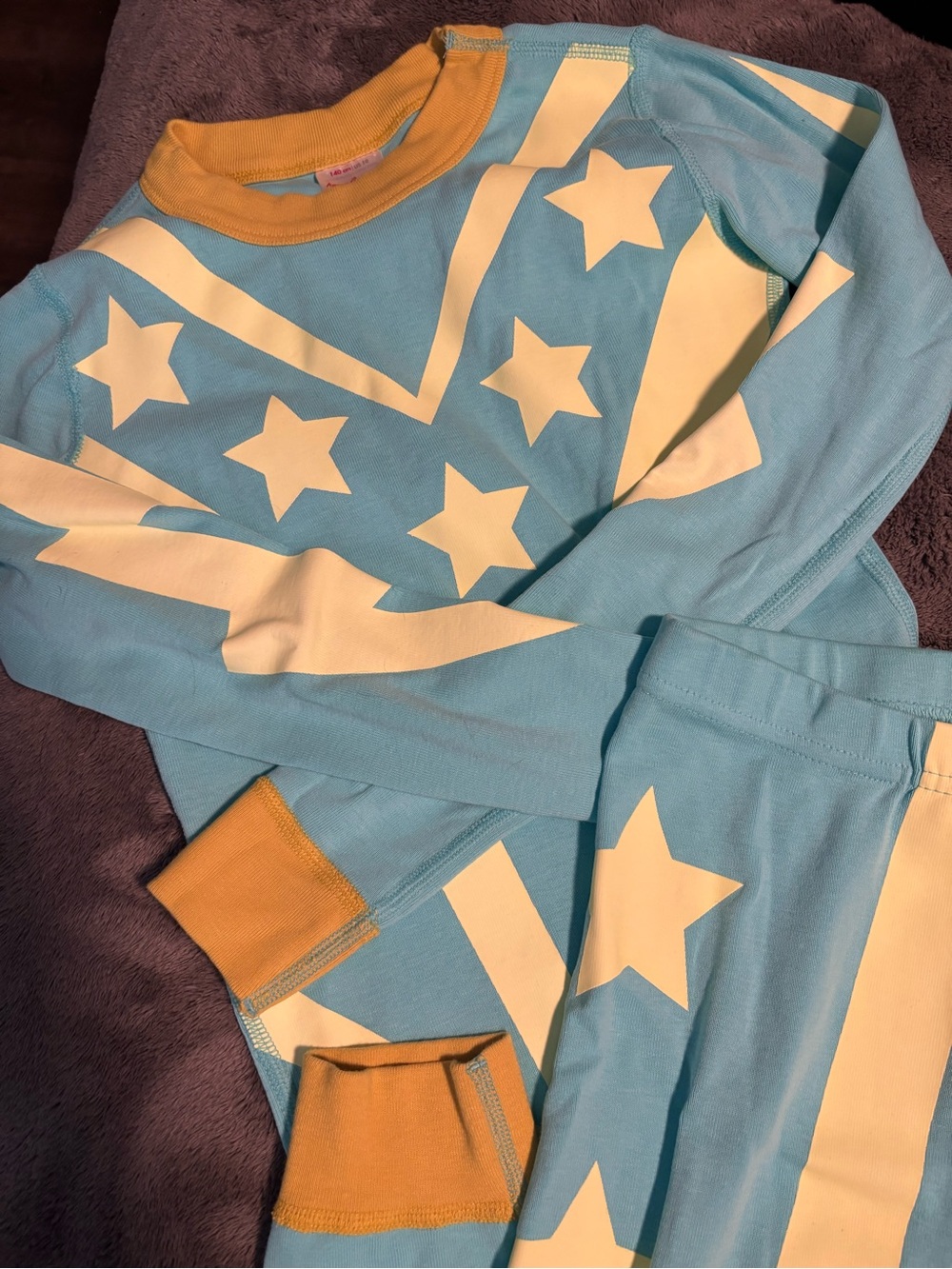 Hanna Andersson Glow in the Dark Kids Star Stripe Pajama Set